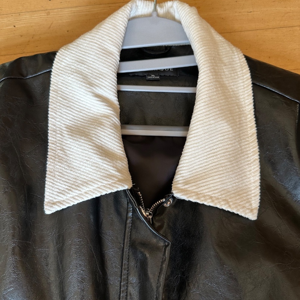 LAMARQUE  Braylin black faux leather jacket, XL  PG1479 - Picture 6 of 9